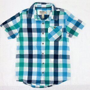 Ruff Hewn Boy's Spring Button Up Short Sleeve Cotton Semi Casual Top 10/12